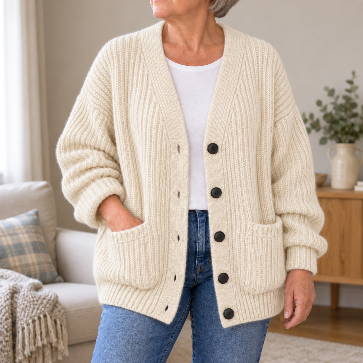 Iris | Relaxed V-Neck Cardigan