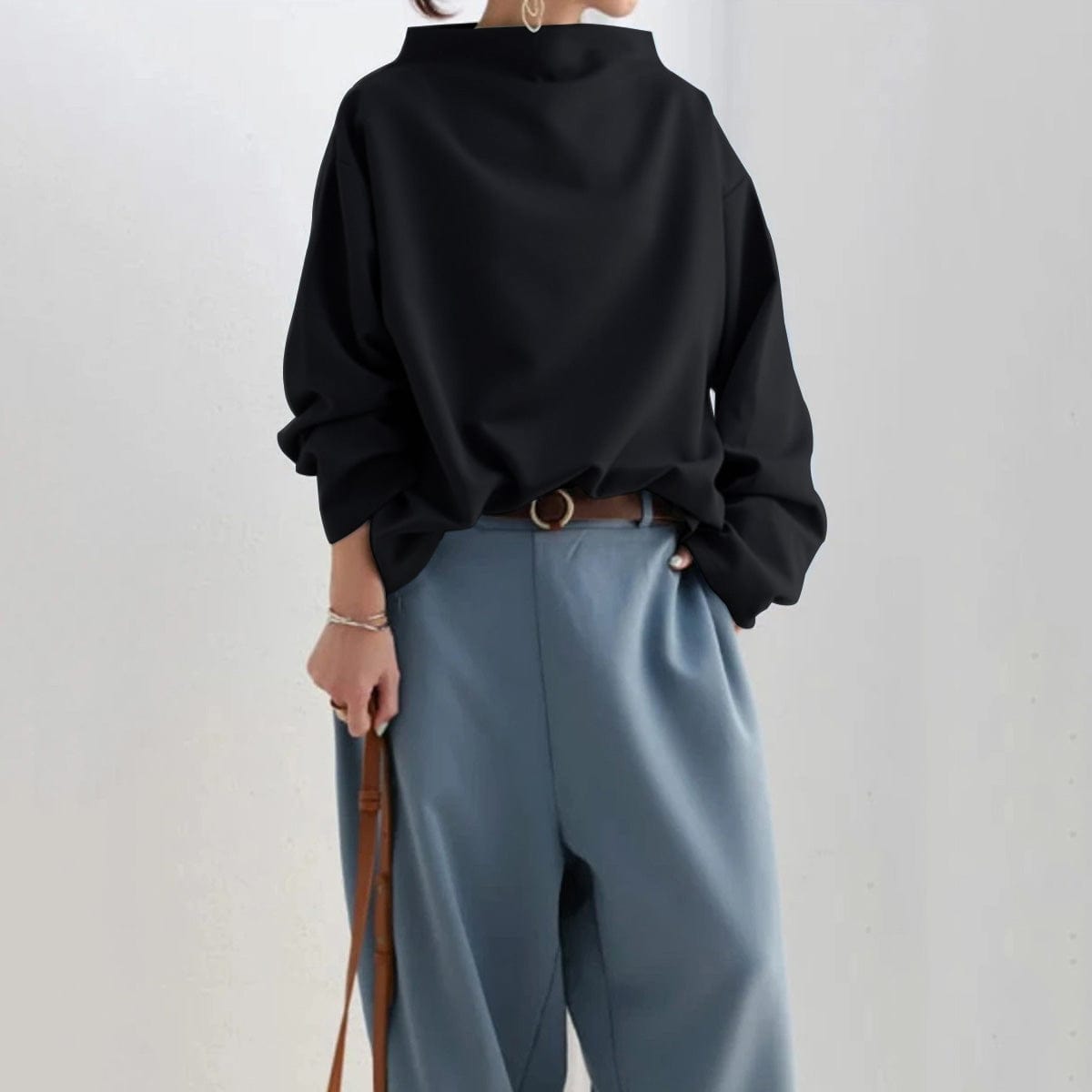 Wanda | High-Neck Soft Knit Top