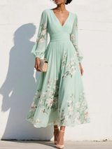 Rosaleen | Maxi Pleated Chiffon Dress
