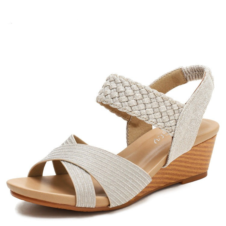 Deborah | Wedge Heel Comfortable Woven Sandals