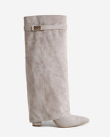 Lavista | Suede Knee High Boots - Taupe