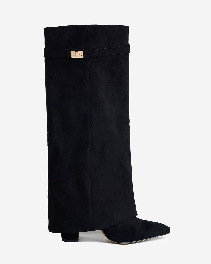 Lavista | Suede Knee High Boots - Black