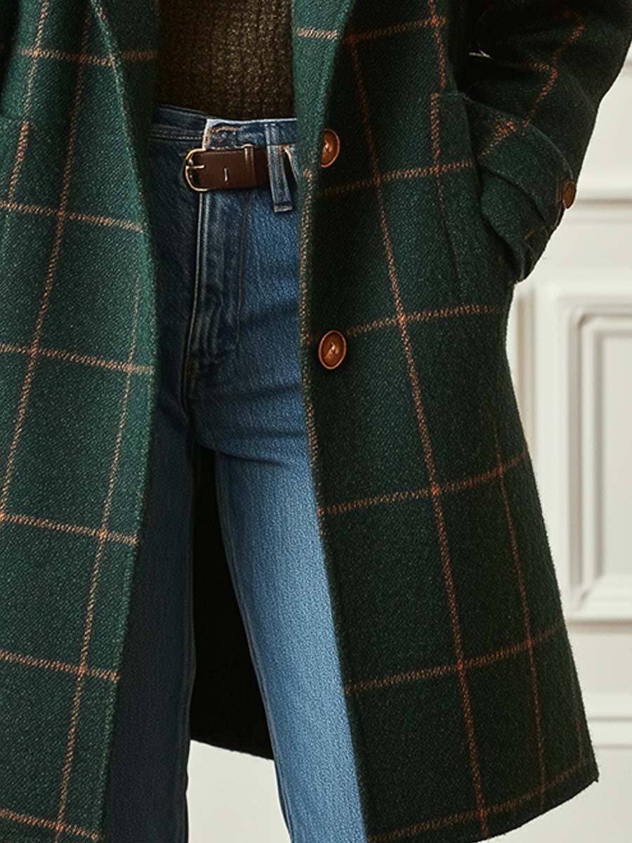 Oxford | Wool Check Coat