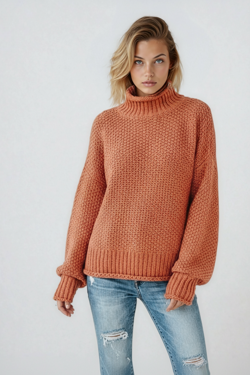 Evy | Knitted with a Turtleneck and Long Sleeve