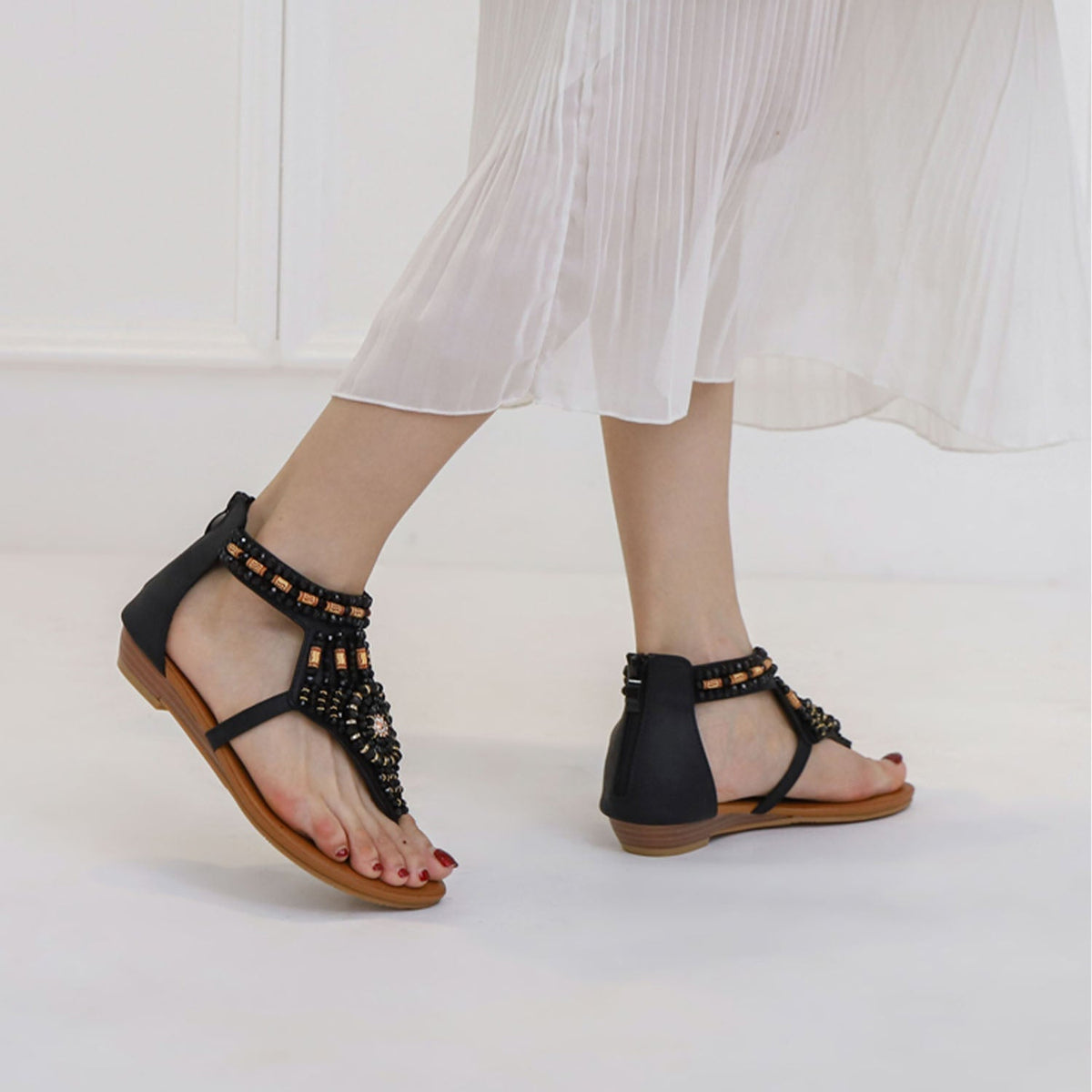 Julie | Bohemian Vacation Flat Sandals