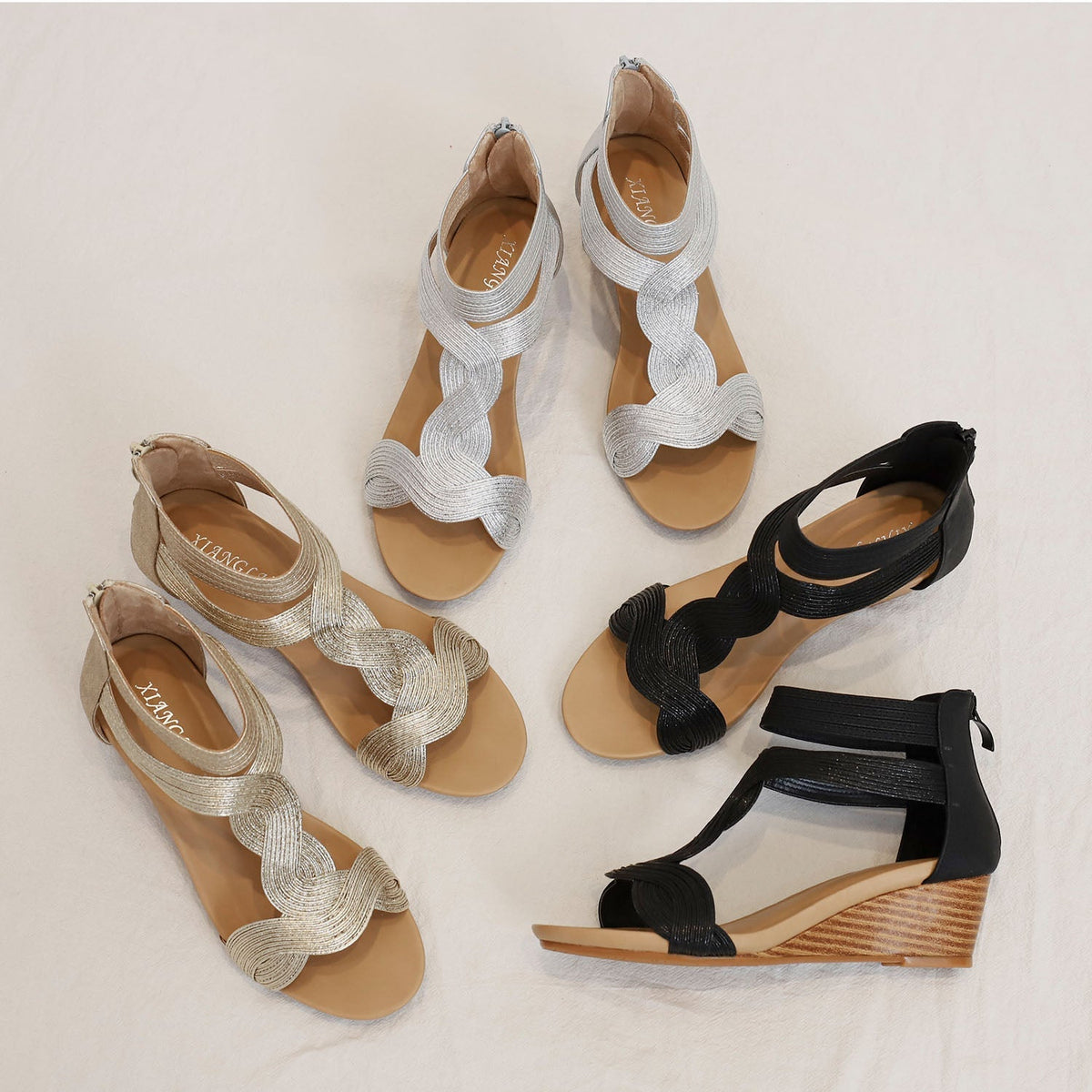 Sharon | Bohemian Soft Wedges Sandals