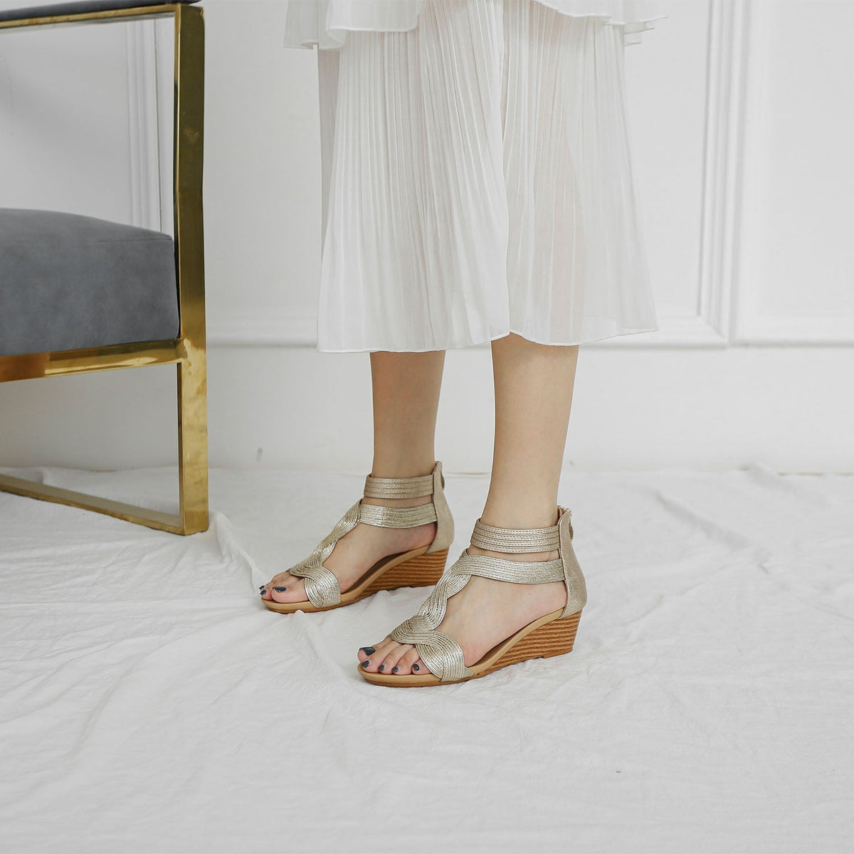 Sharon | Bohemian Soft Wedges Sandals