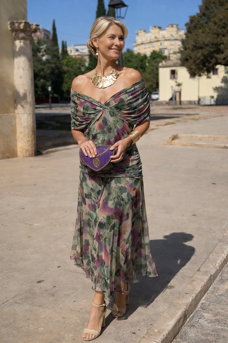 AMELIA | ELEGANT WRAP MAXI DRESS FOR WOMEN